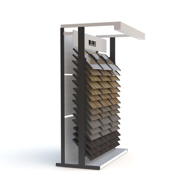 Waterfall -style floor rack