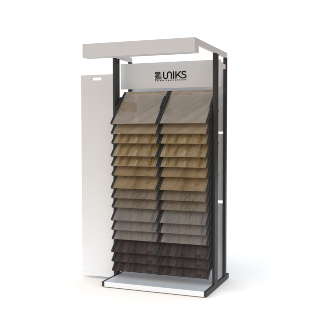 Waterfall -style floor rack
