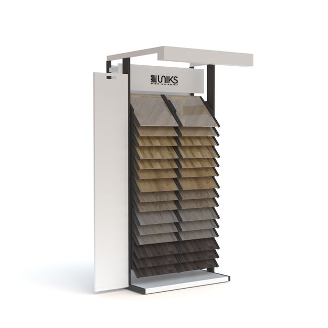 Waterfall -style floor rack